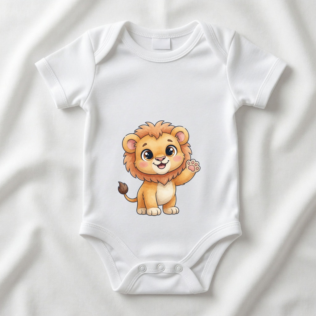 Body niemowlęce Szczęśliwe zwierzątka — Lew