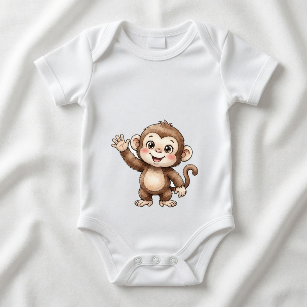 Body niemowlęce Szczęśliwe zwierzątka — Małpka