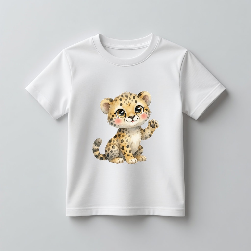 Koszulka kids Szczęśliwe zwierzątka — Gepard